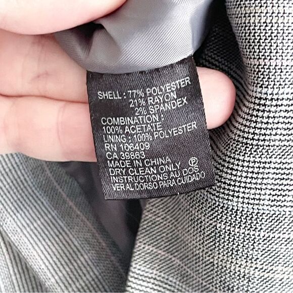 Tahari Arthur Levine Plaid Blazer Jacket Black Pink Bows Women's 2P Rose Buttons - Picture 6 of 9